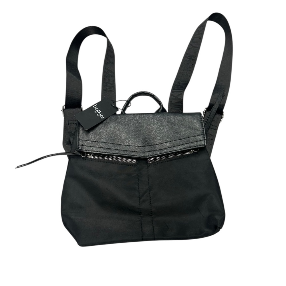 Botkier Black Nylon & Leather Convertible Backpack